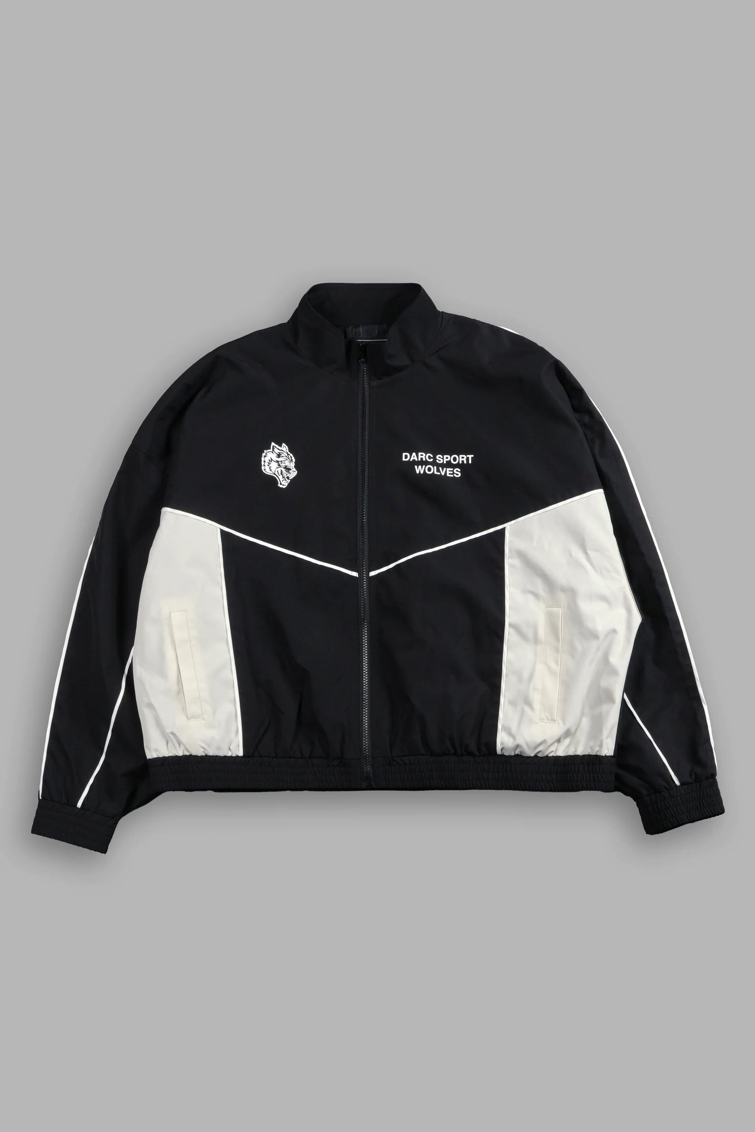 DS Wolves Unisex Pyramid Quinn Track Jacket in Black/Sand