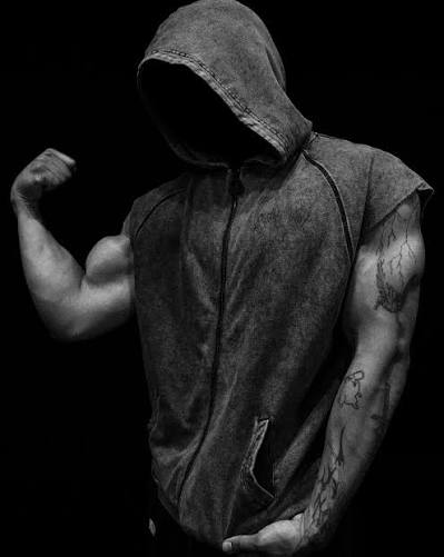 Mens cutoff hoodie