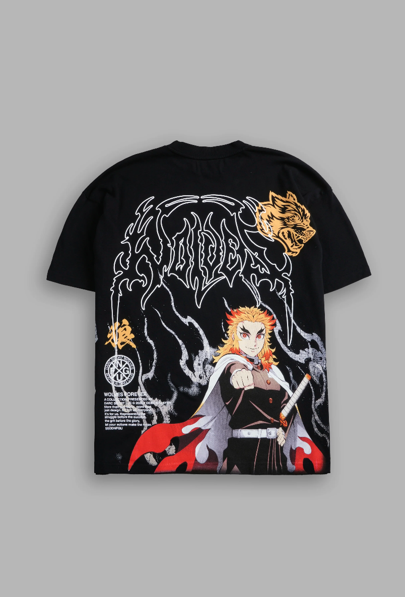 Heart Ablaze "Premium" Oversized Tee in Black