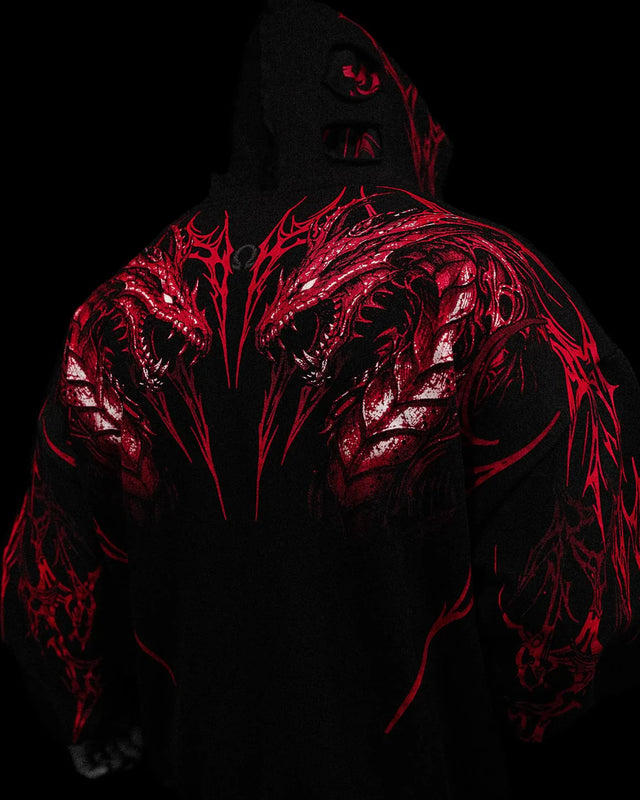 Tarnished Leviathan Oversized Zip-up hoodie