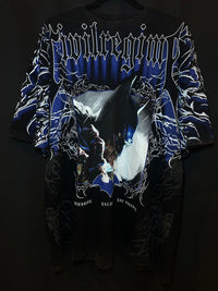 Throned Knight American Classic Oversized Tee in Vintage Black