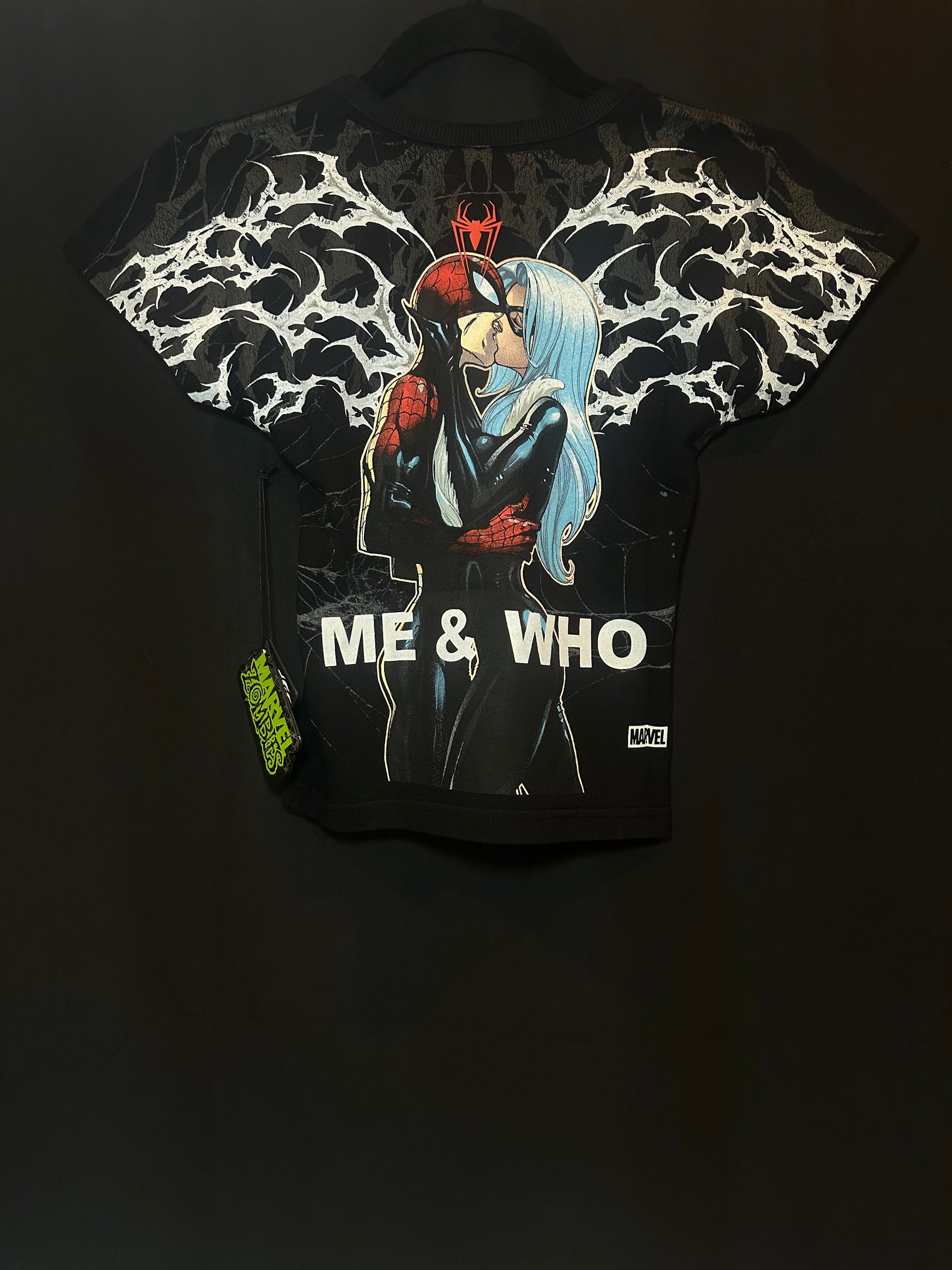 Spiderman And Me Baby Tee in Black