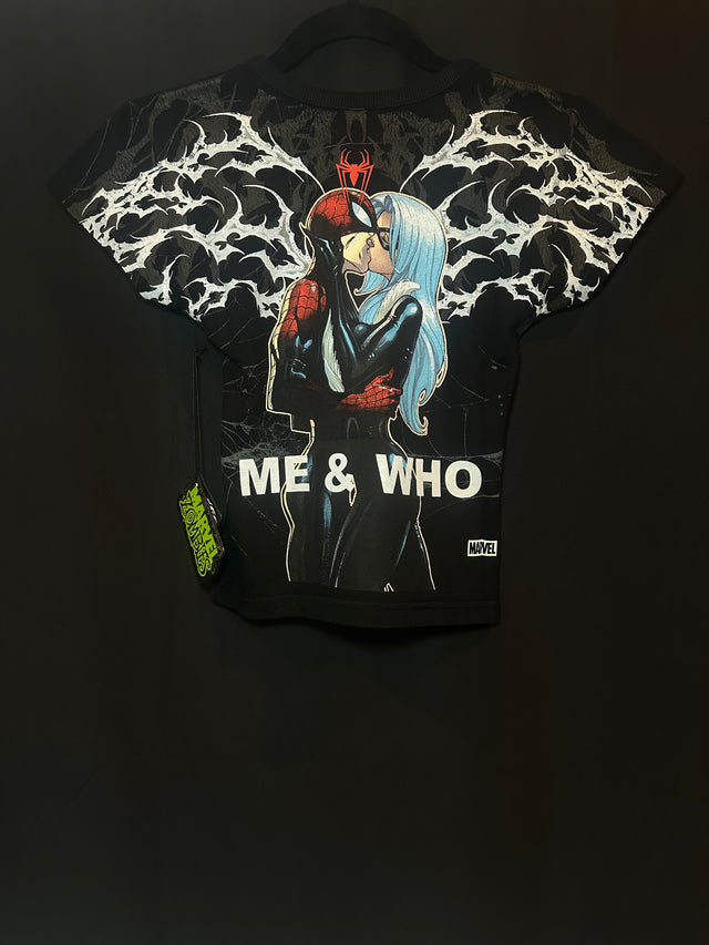 Spiderman And Me Baby Tee in Black