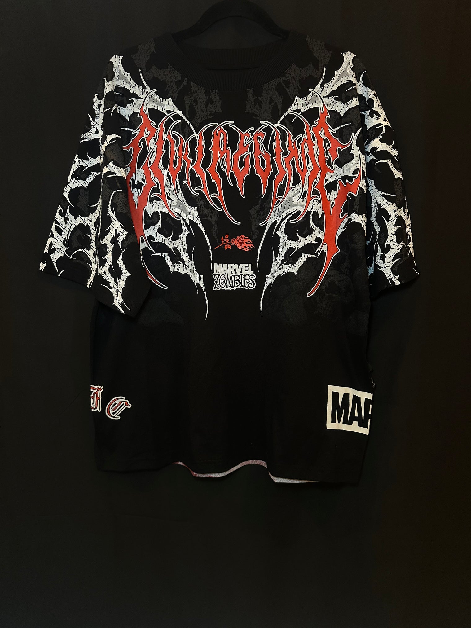 Hulk Zombie "Side By Side" 199X Oversized Tee in Black