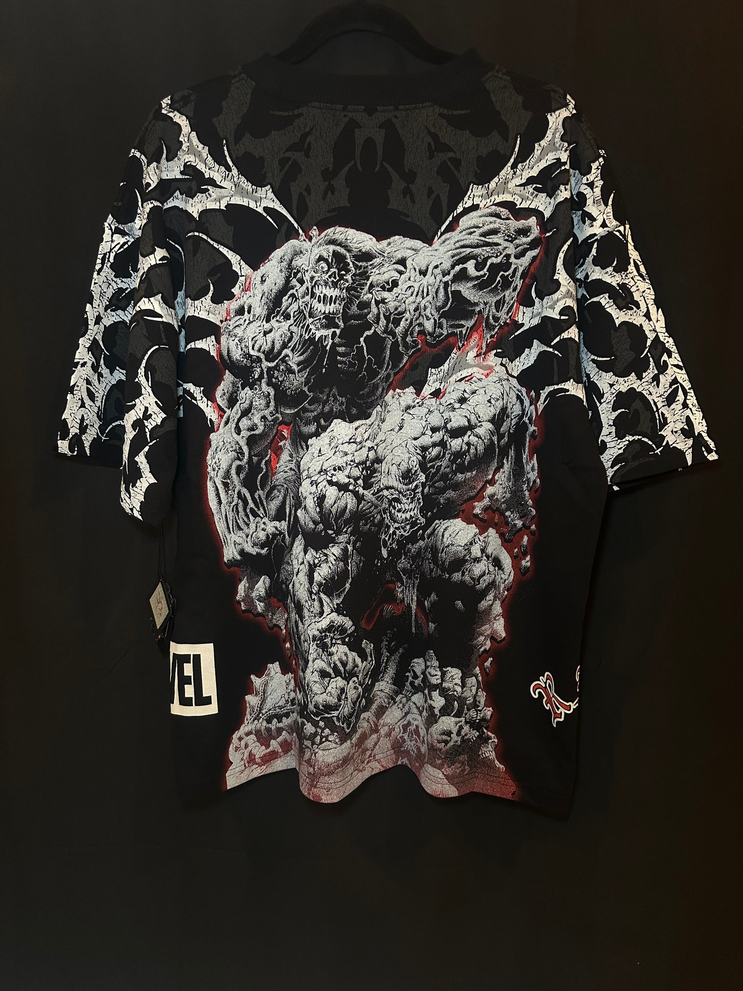 Hulk Zombie "Side By Side" 199X Oversized Tee in Black