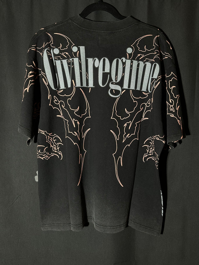 Wrath Of Itadori "Side By Side" 199X Oversized Tee in Vintage Black