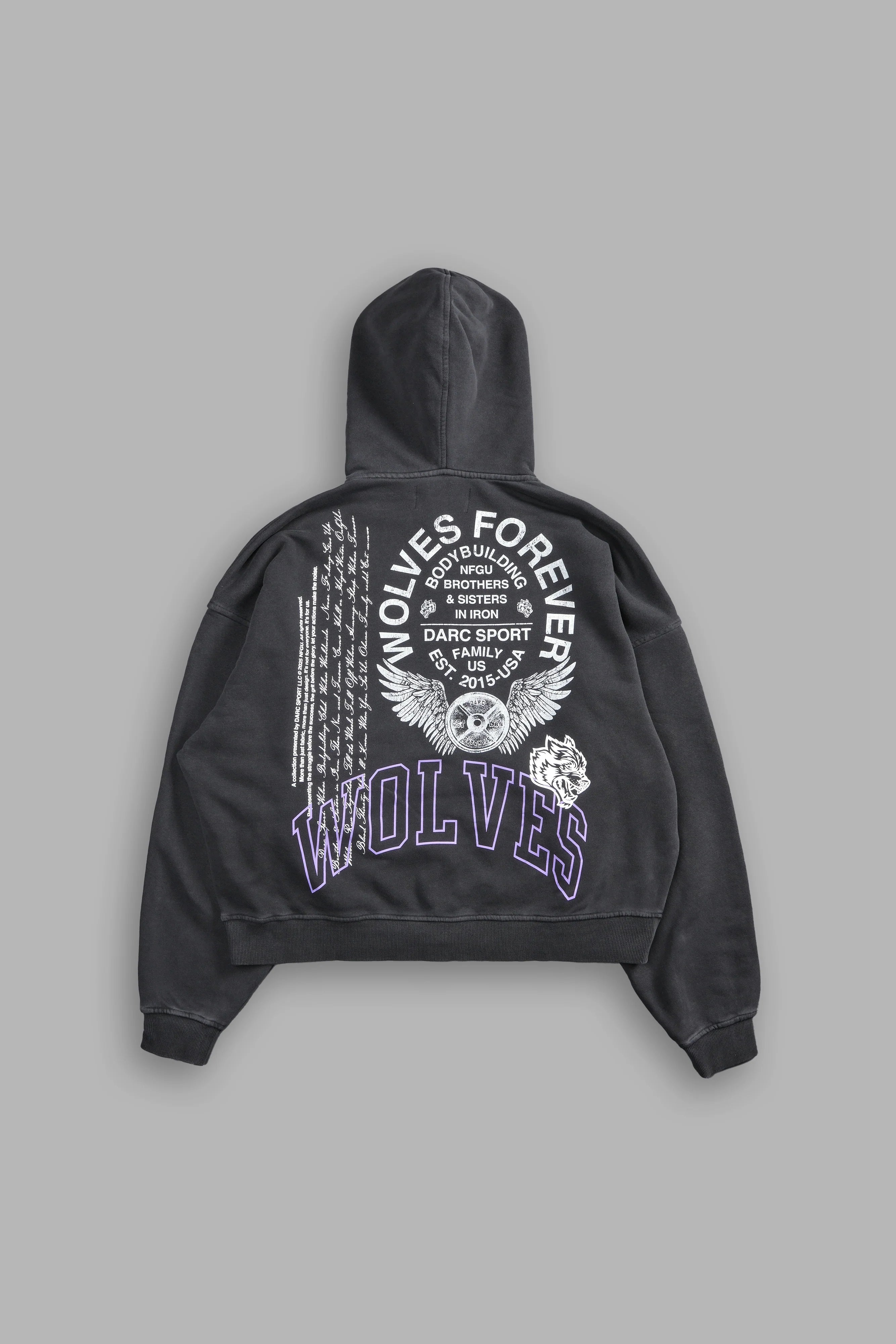 Fearless V2 Darco Double Zip Hoodie in Wolf Gray