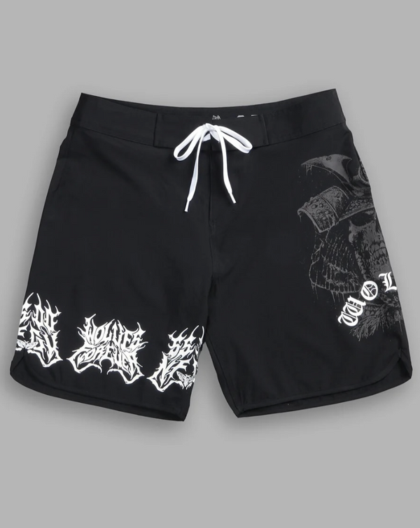 Hesh Samurai No Weapon Stage Shorts in Black
