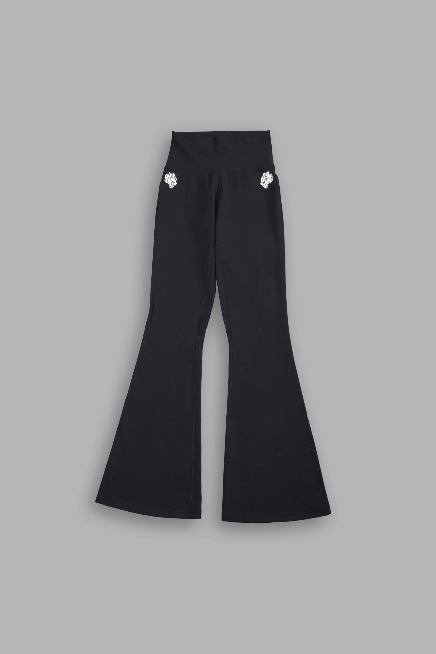 Dual Wolf "Georgia" Energy Flare Leggings in Black