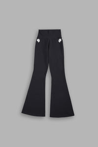 Dual Wolf "Georgia" Energy Flare Leggings in Black