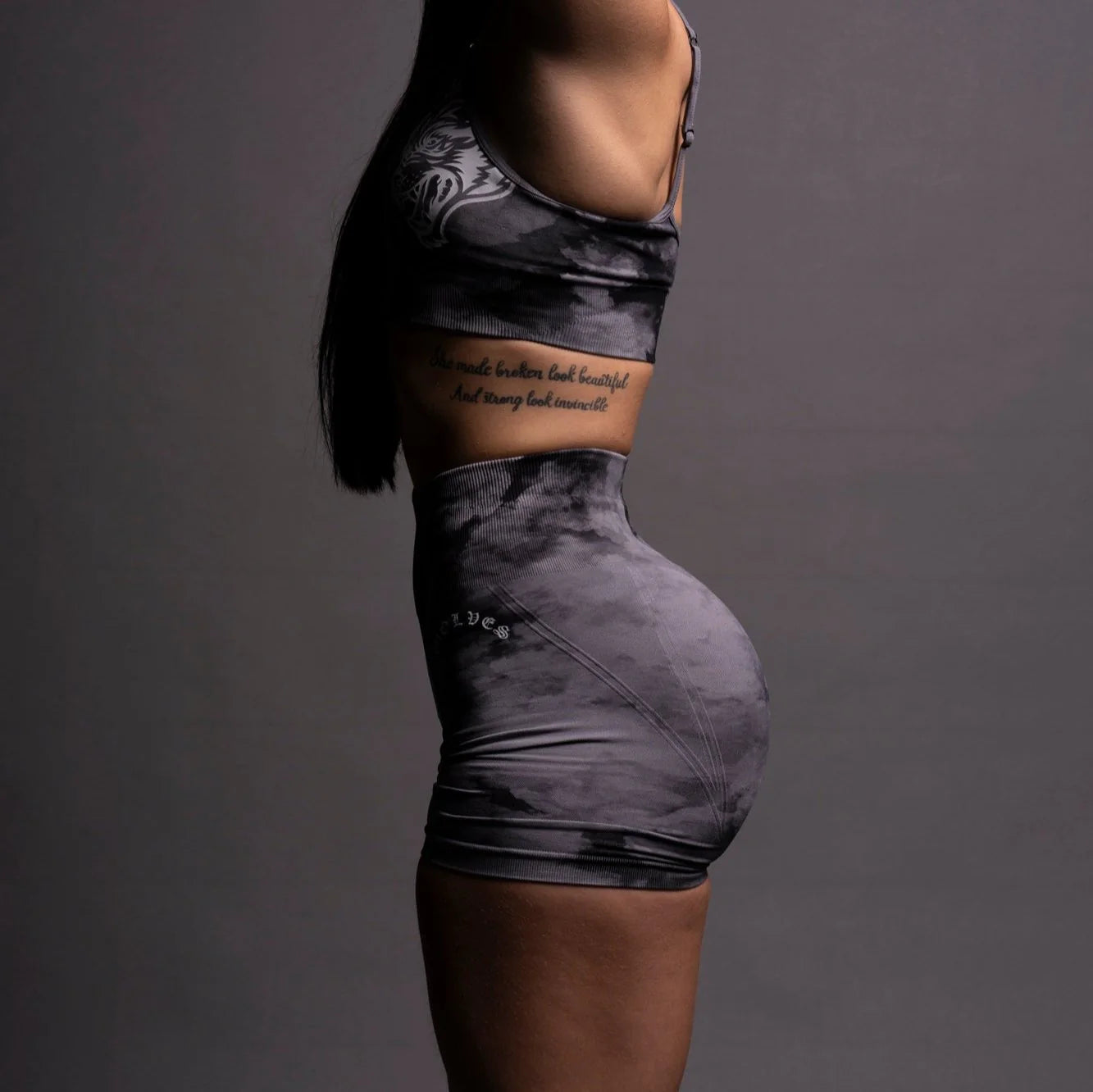 Chopper Everson Seamless "Huxley" Shorts in Black Ghost Clouds